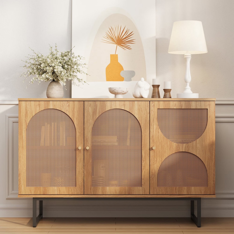 Walmart’s  bestselling 3-door rattan cabinet is on sale for $100 at Walmart