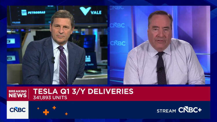 Tesla reports 358,000 first-quarter vehicle deliveries, down 14% from last quarter