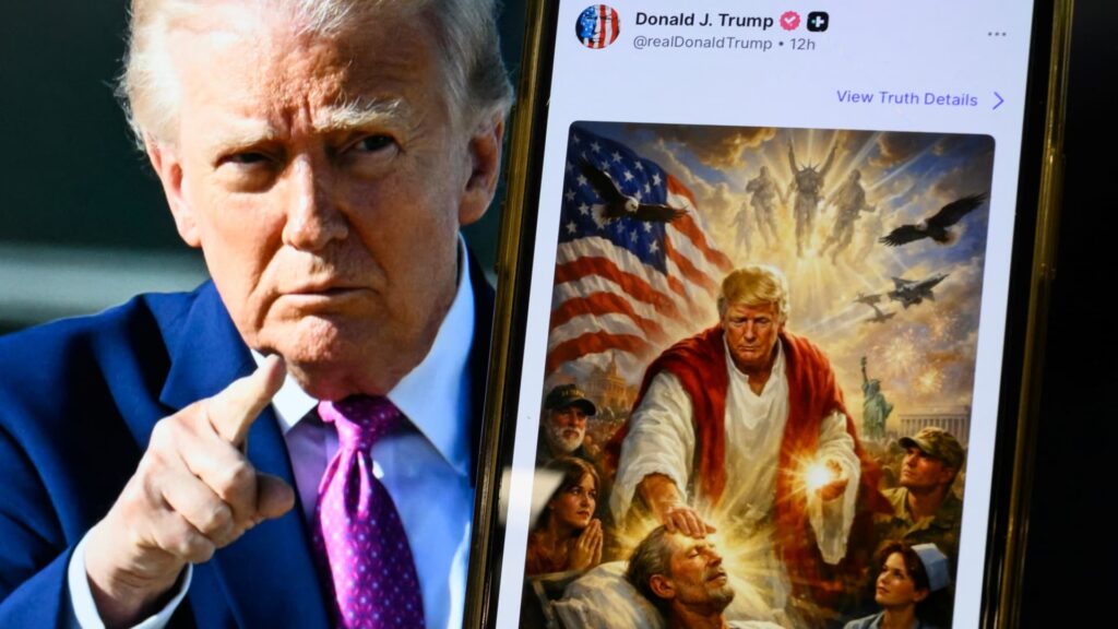 Trump deletes AI image of him as Jesus, says meant to be doctor