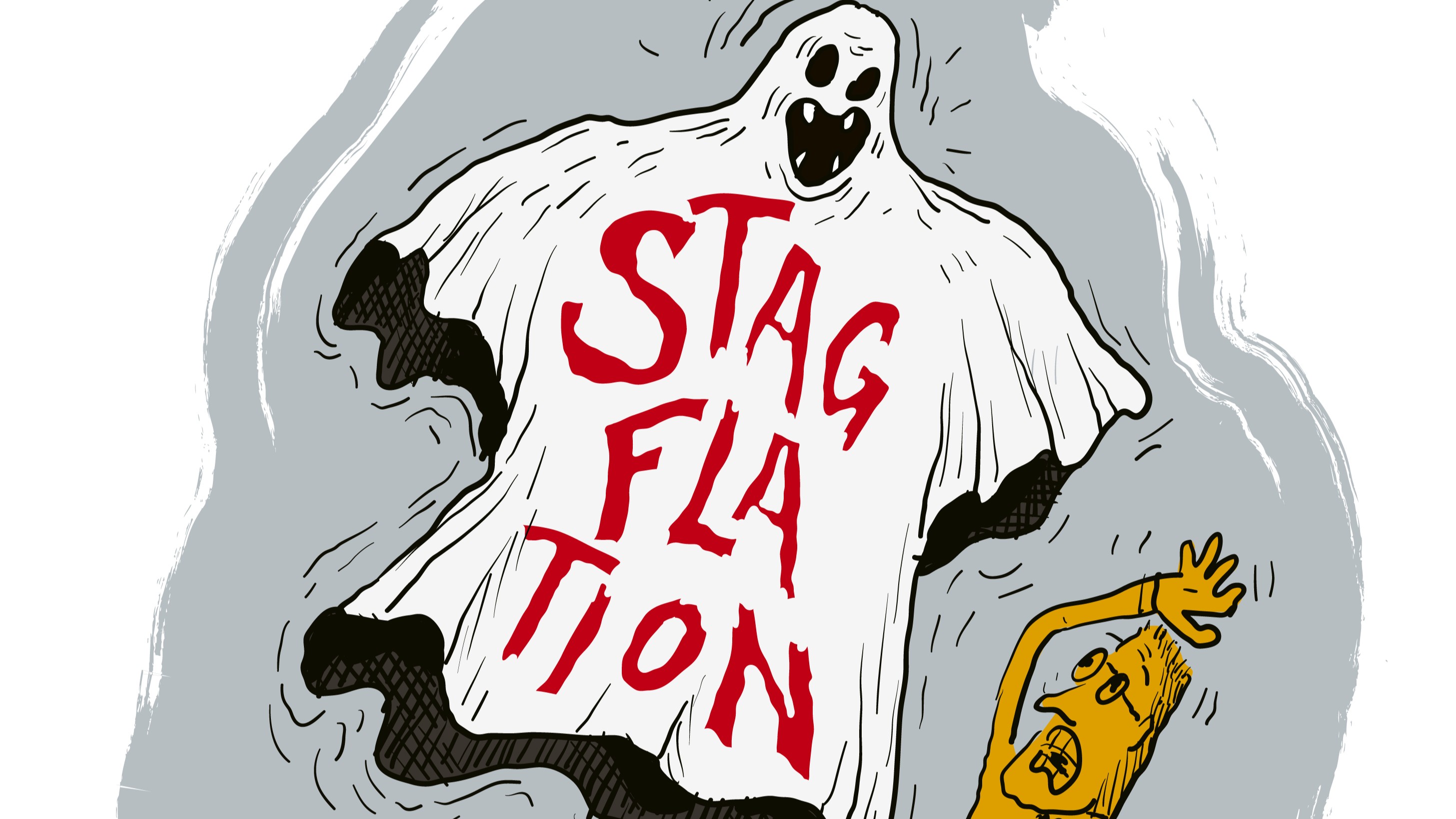 Vector the specter of stagflation frightens a man