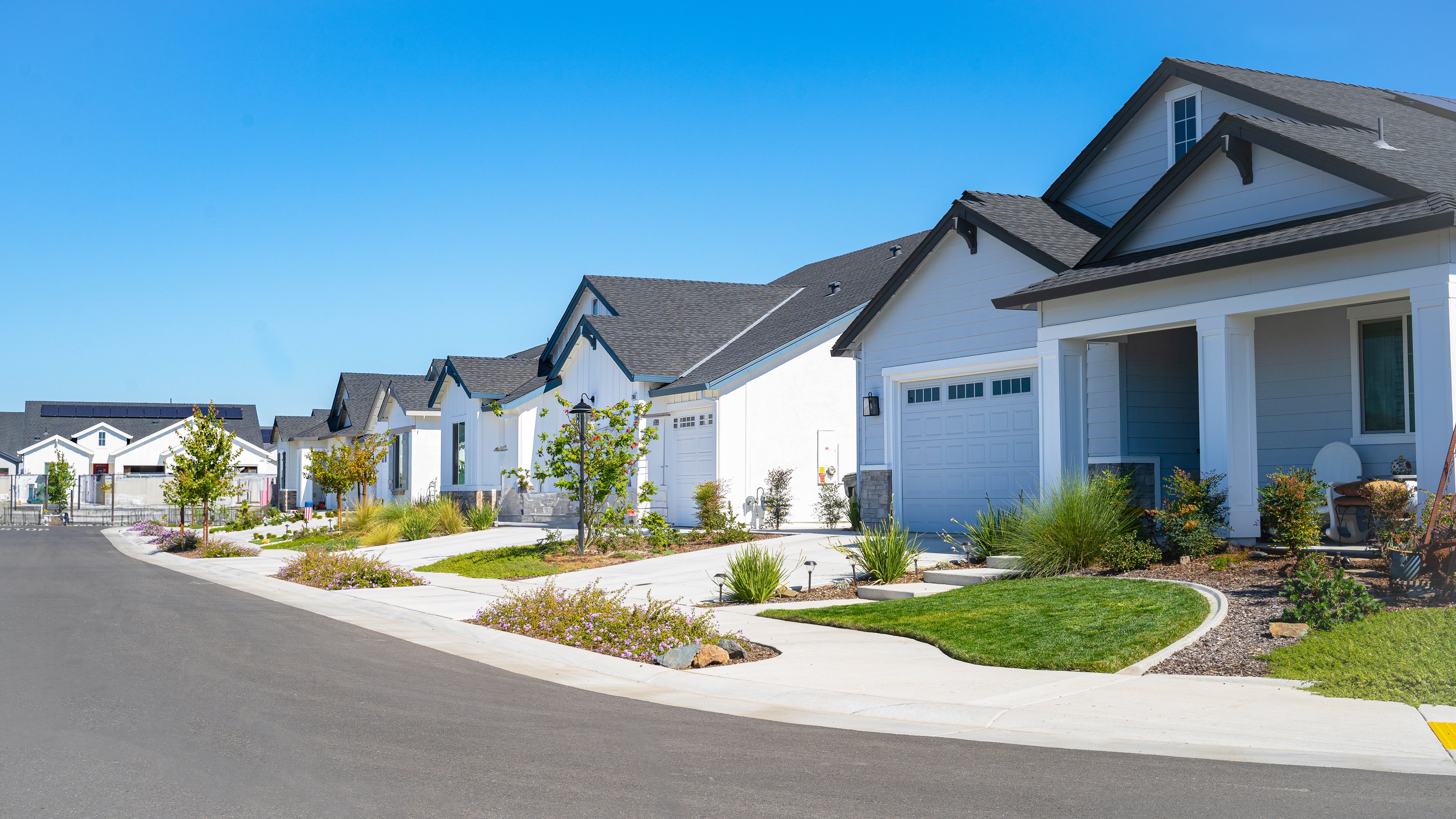 A row of homes.