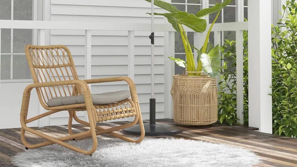 Walmart is selling a flat umbrella shade for $78 that easily blocks the sun from any direction