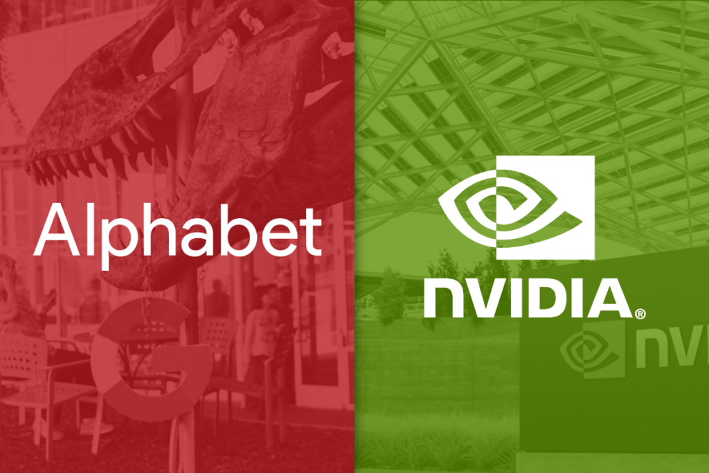 Alphabet and Nvidia logos.