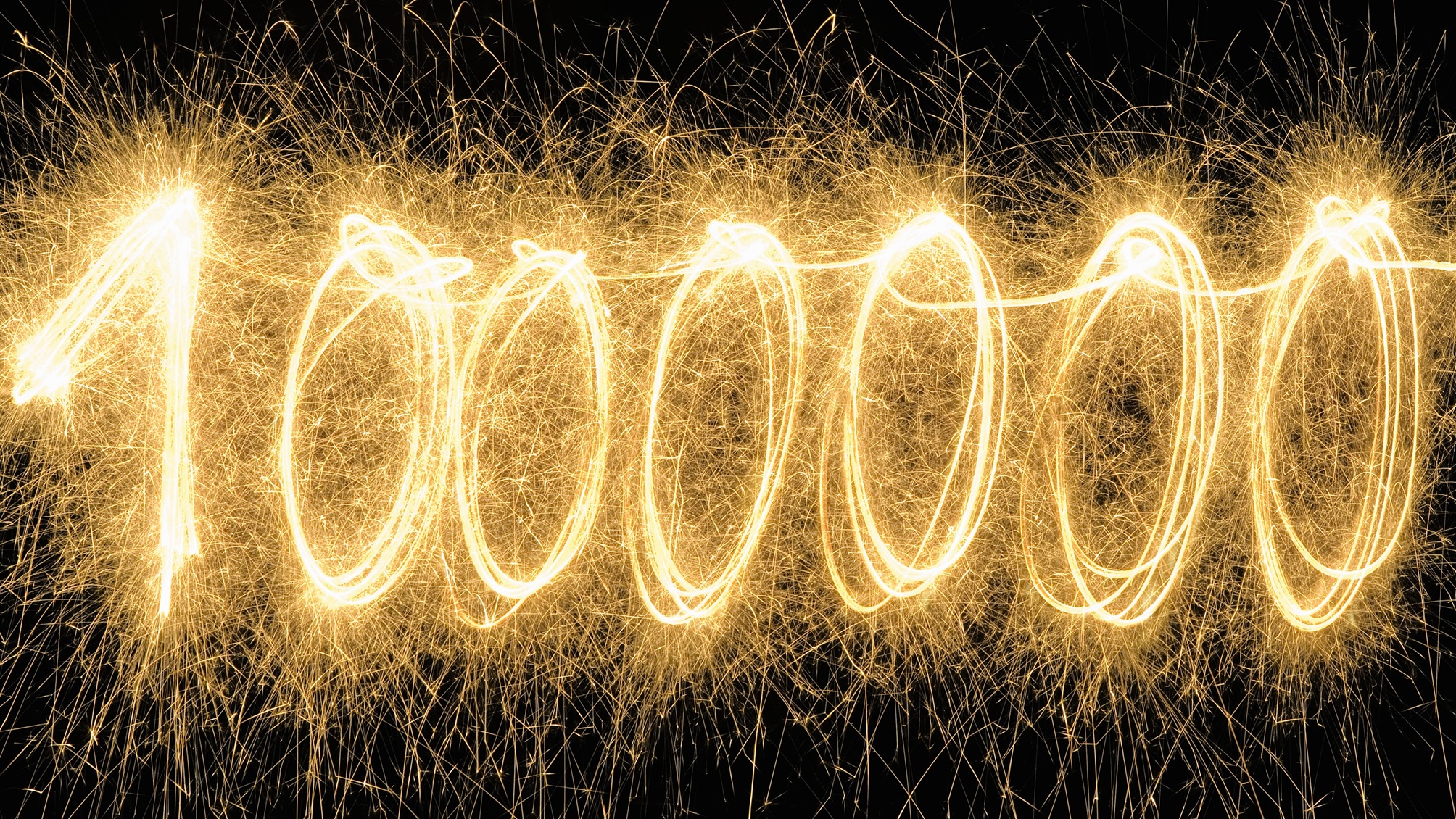 $1,000,000 in gold sparkles.