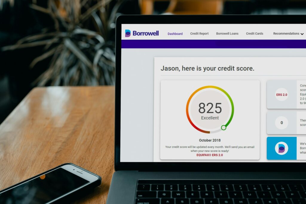 graphical user interface, website; good credit score