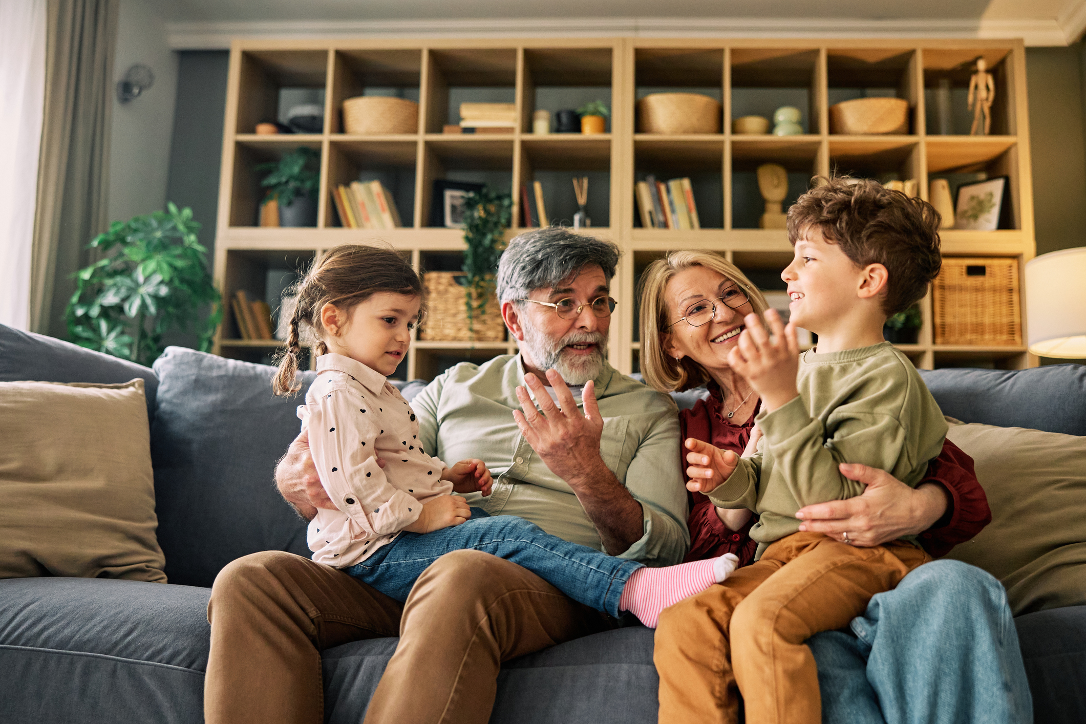 Grandparents with grandkids