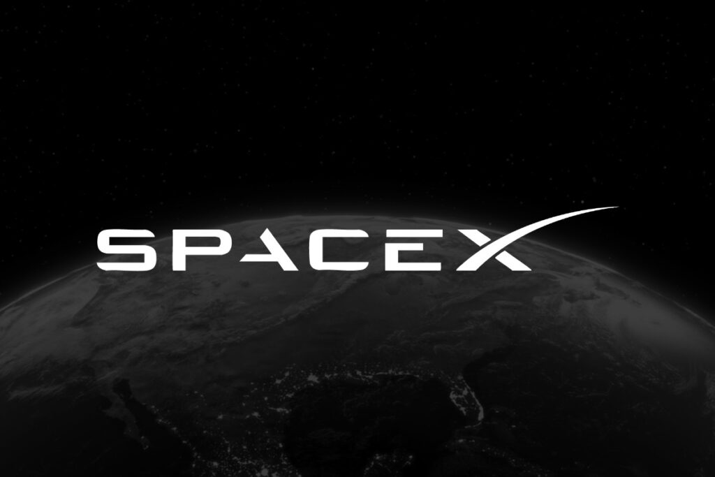SpaceX logo.