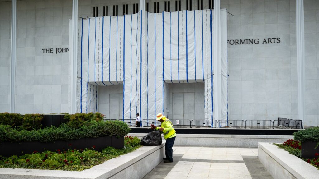 Trump says Kennedy Center renovation on hold until his name is added