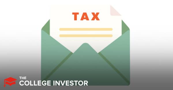 An illustration depicts a green envelope with an opened flap, revealing a white document inside that has the word