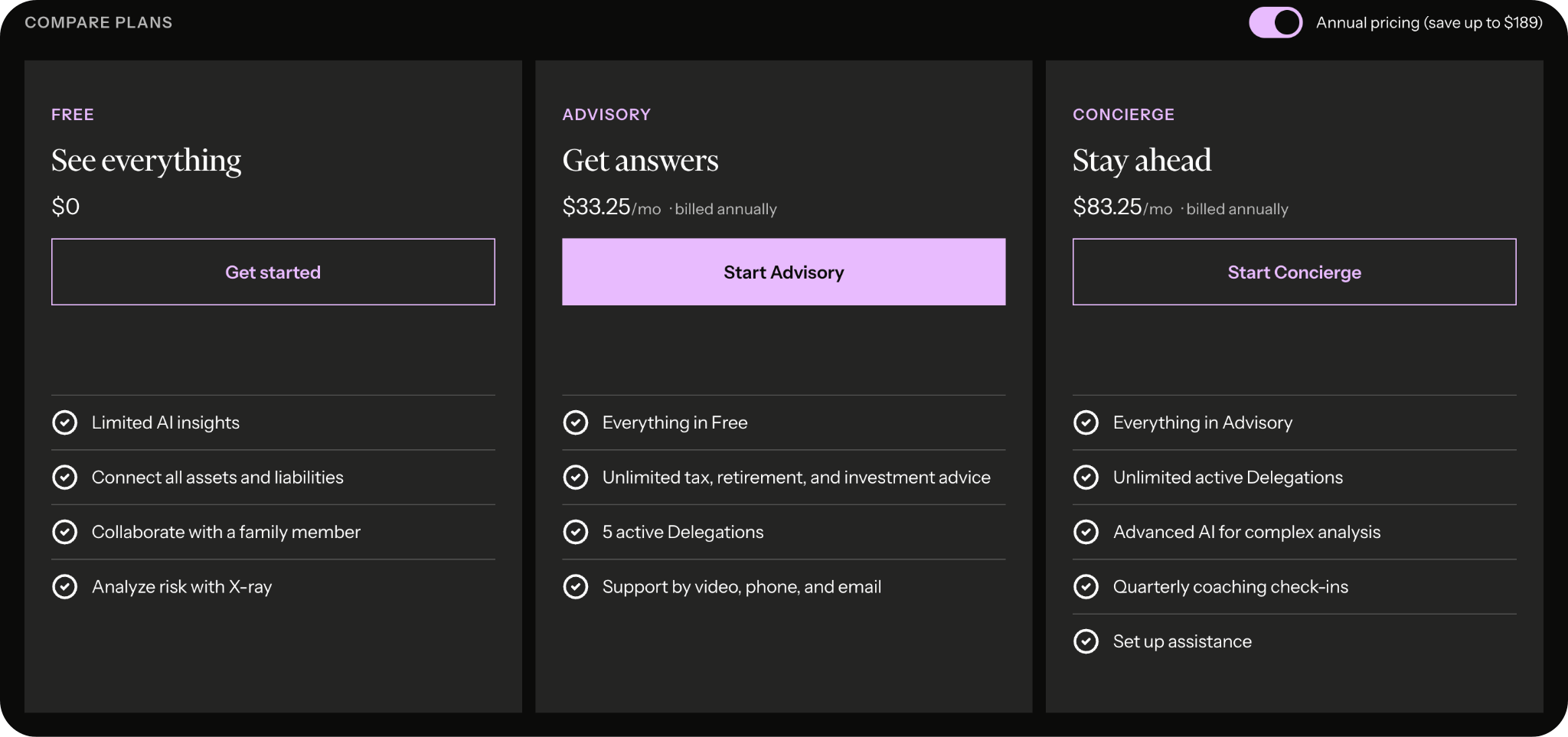 What does Mezzi cost to use? Free, Advisory, and Concierge pricing guide