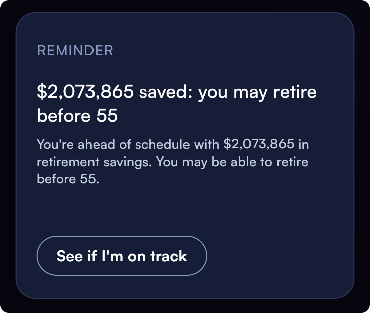 Mezzi tracks retirement progress goals