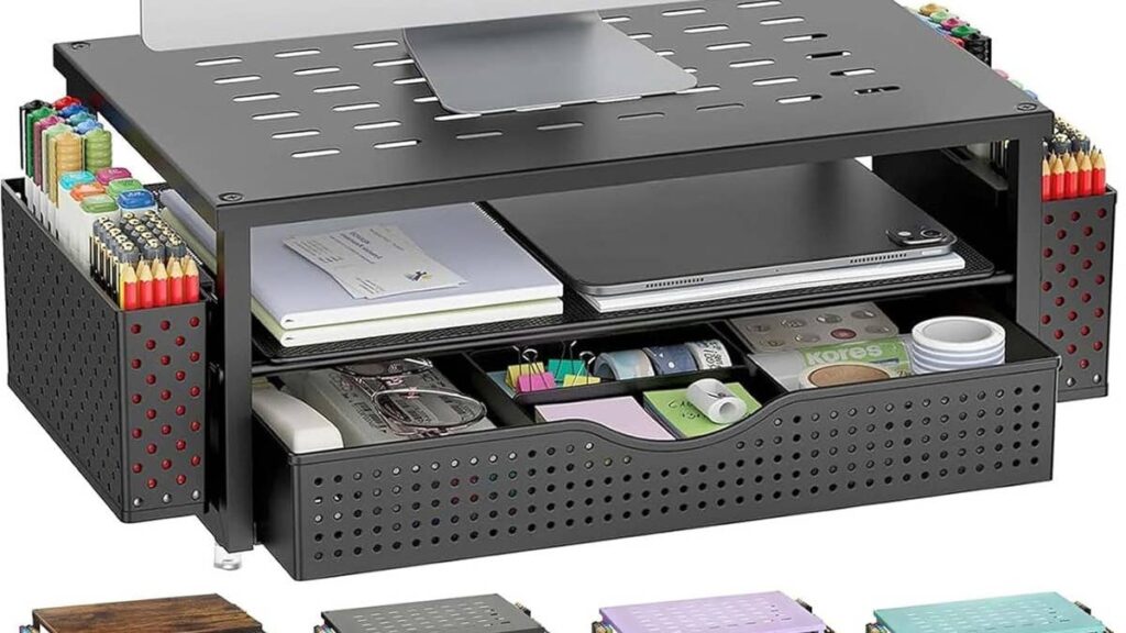 Amazon's desk organizer that doubles as a monitor stand is just $18