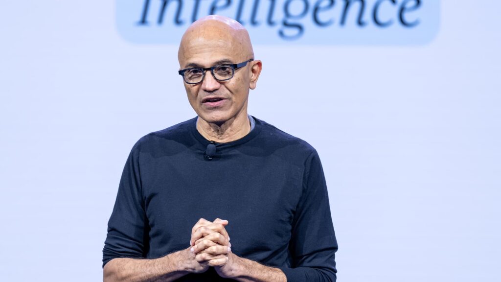 Microsoft's Nadella says AI needs an ‘emergency brake’ humans control