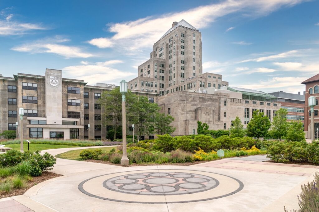 Campus Walkway on the campus of Loyola University Chicago.