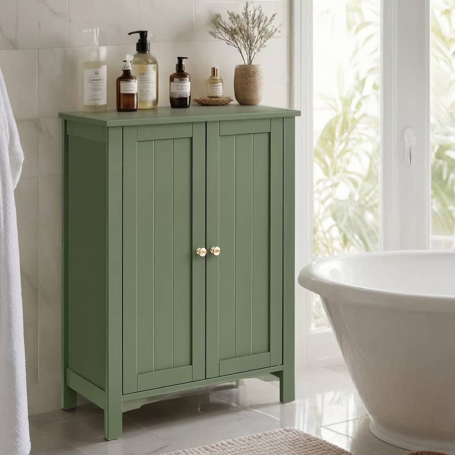Walmart is selling a $110 farmhouse storage cabinet for just $60